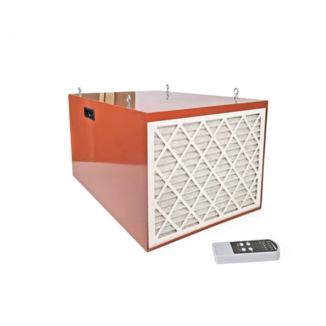 Sherwood 1400CFM Air Filter purifying workshop air quality