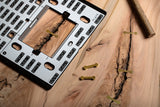 Shaper Plate Bundle in use, showcasing woodworking precision with Origin Handheld CNC Router