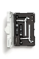 Shaper Plate universal template for Origin Handheld CNC Router bundle in use with woodworking project