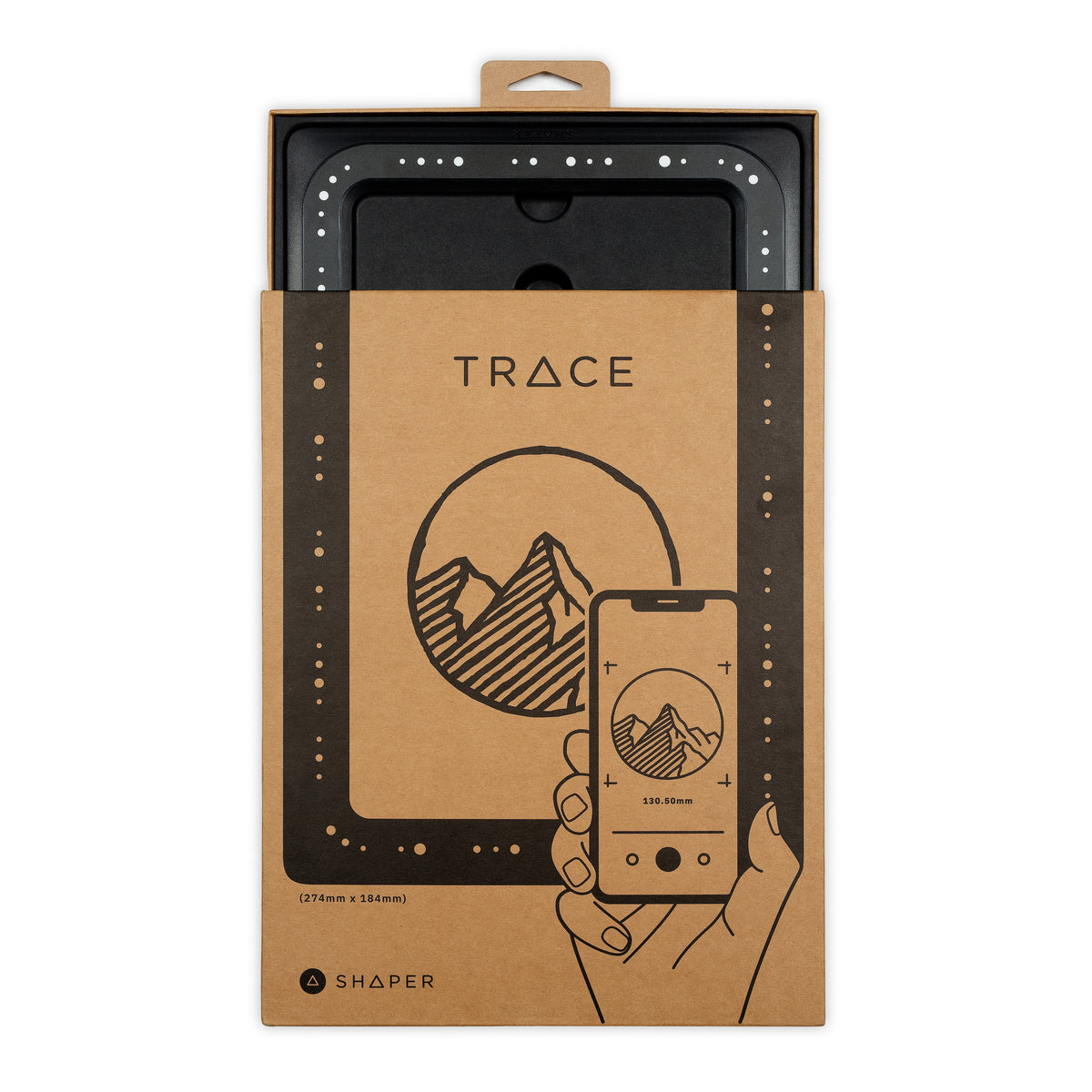 Shaper Tools Trace Frame capturing detailed drawing for seamless conversion to vector graphics