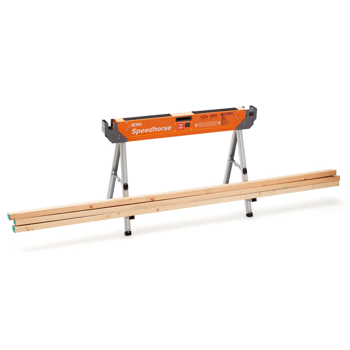 BORA Speedhorse Saw Horse 680kg Capacity in use at job site