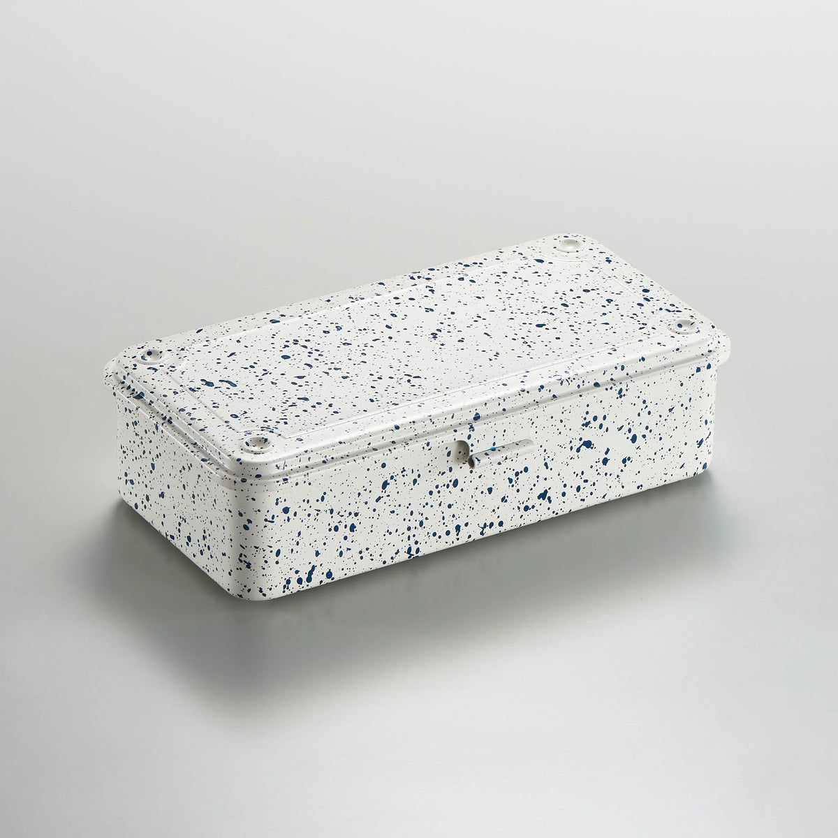 Toyo Trunk Shape Toolbox 19cm in Oakwood finish, showcasing intricate brass latch detail