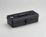 Toyo Trunk Shape Toolbox 35cm in black color against a white background