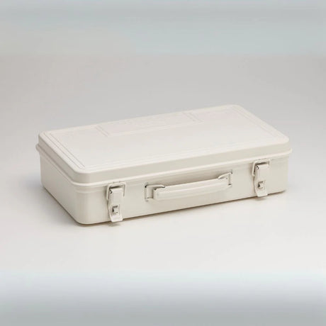 Toyo Trunk Shape Toolbox 36cm in green, showcasing the side latch and sturdy handle
