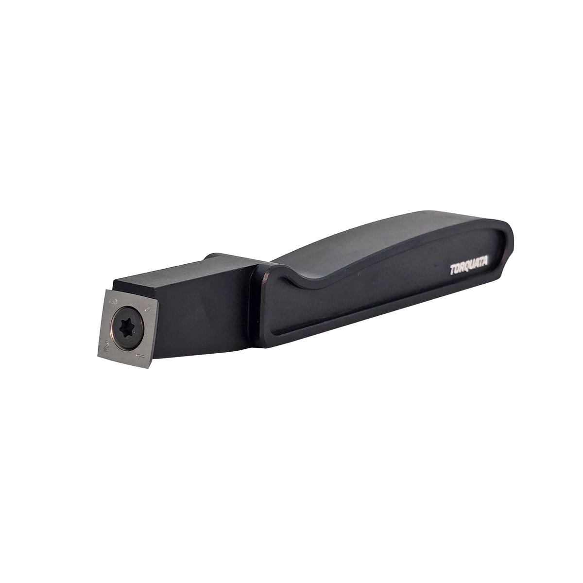 Torquata Mini Scraper with Tungsten Carbide Insert Knife in action on wood surface