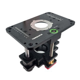 Torquata compact trim router lift and mounting plate for precision timber machining in Australian workshop