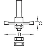 Trend Biscuit Jointer Bit 4mm x 37.2mm 1/2in Shank