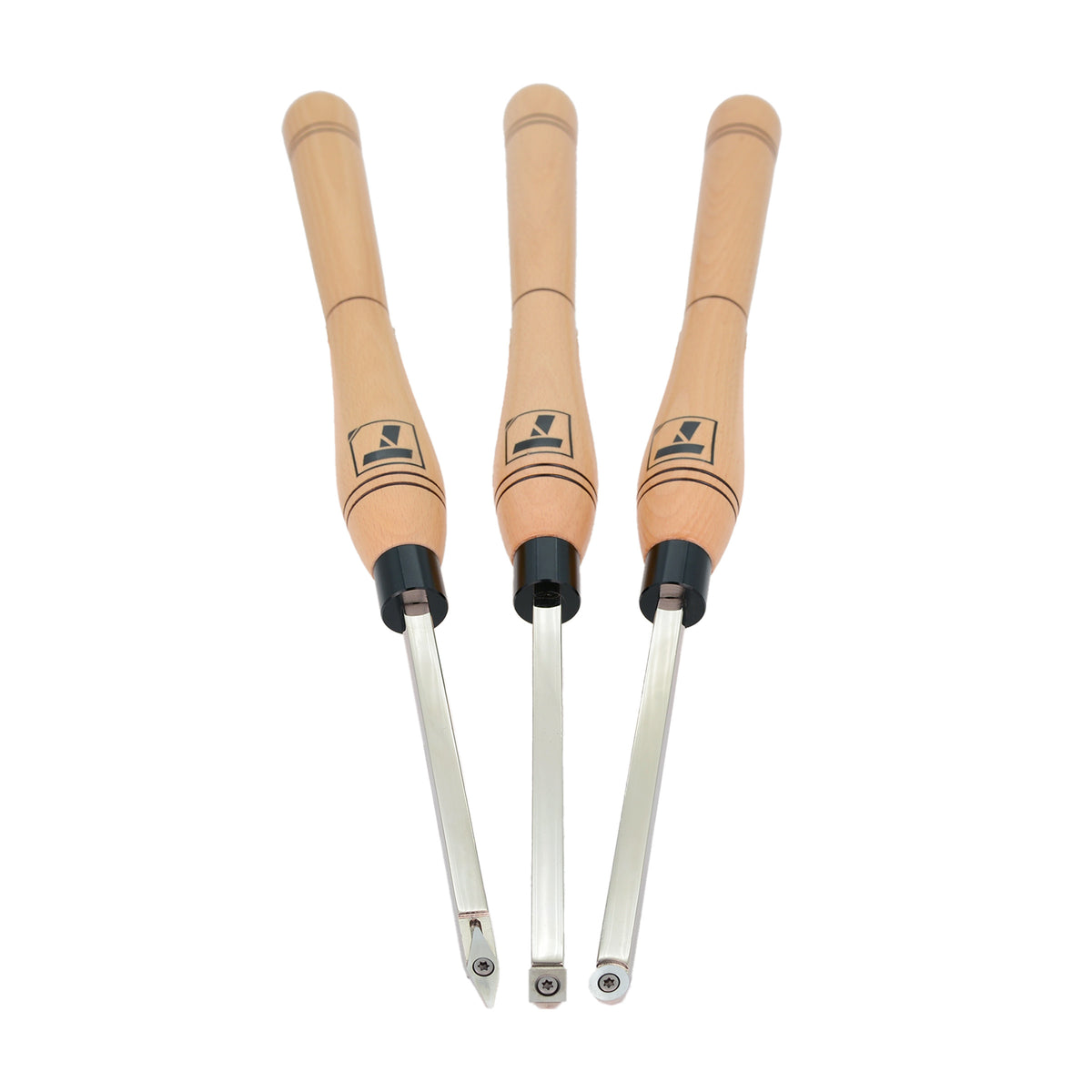 Torquata 3-Piece Tungsten Carbide Medium Woodturning Tool Set