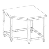 Torquata Workbench System Corner Kit with Plain Top
