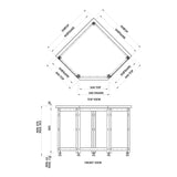 Torquata Workbench System Corner Kit with Plain Top
