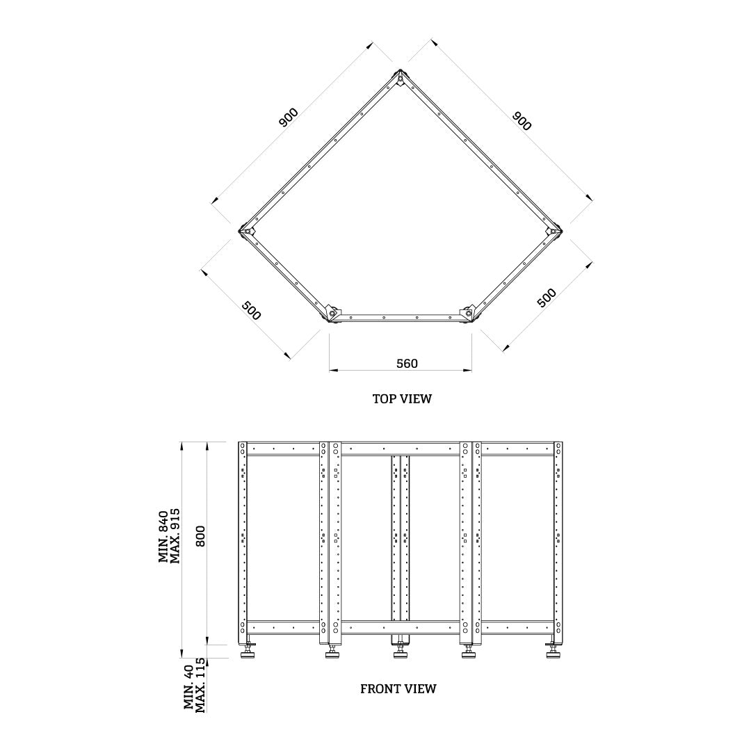 Torquata Workbench System Corner Kit Stand Only