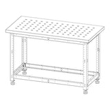 Torquata Workbench System 1200 x 600 Workbench Kit with Dog Hole Top