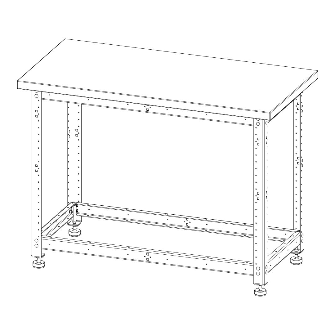 Torquata Workbench System 1200 x 600 Workbench Kit with Plain Top