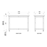 Torquata Workbench System 1200 x 600 Workbench Kit with Dog Hole Top