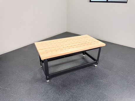 Torquata Workbench System 1200 x 600 x 450 H Dog Hole Top Assembly & Machine Stand
