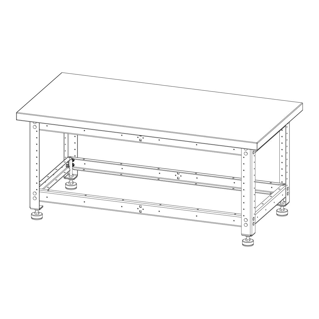 Torquata Workbench System 1200 x 600 x 450 H Plain Top Assembly & Machine Stand