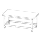 Torquata Workbench System 1200 x 600 x 450 H Plain Top Assembly & Machine Stand