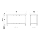 Torquata Workbench System 1500 x 600 x 450 H Dog Hole Top Assembly & Machine Stand