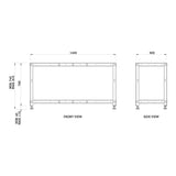 Torquata Workbench System 1400 x 500 Workbench Stand Only