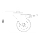 Torquata Workbench System Set of 4 Castors Locking