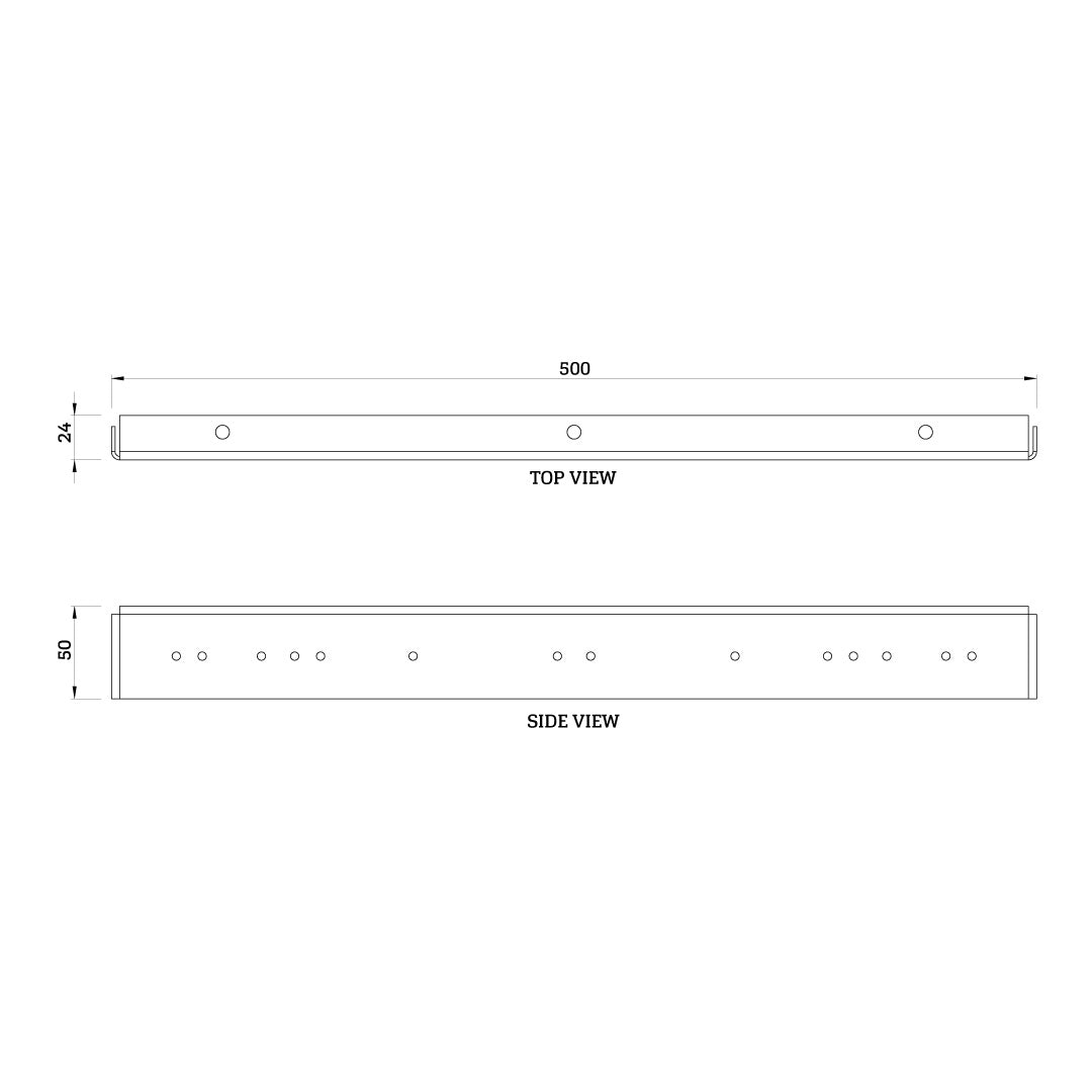 Torquata Workbench System Set of 2 Drawer or Shelf Rails