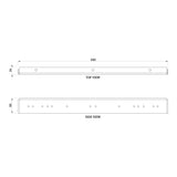 Torquata Workbench System Set of 2 Drawer or Shelf Rails