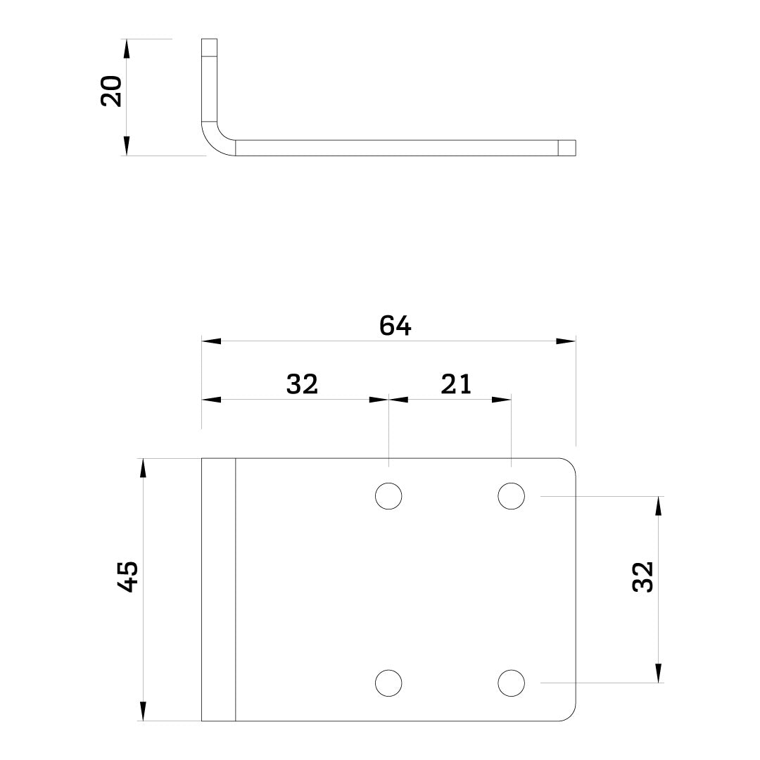 Torquata Workbench System Set of 2 Hinge Brackets