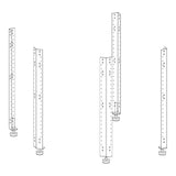 Torquata Workbench System Set of 5 Corner Bench Legs