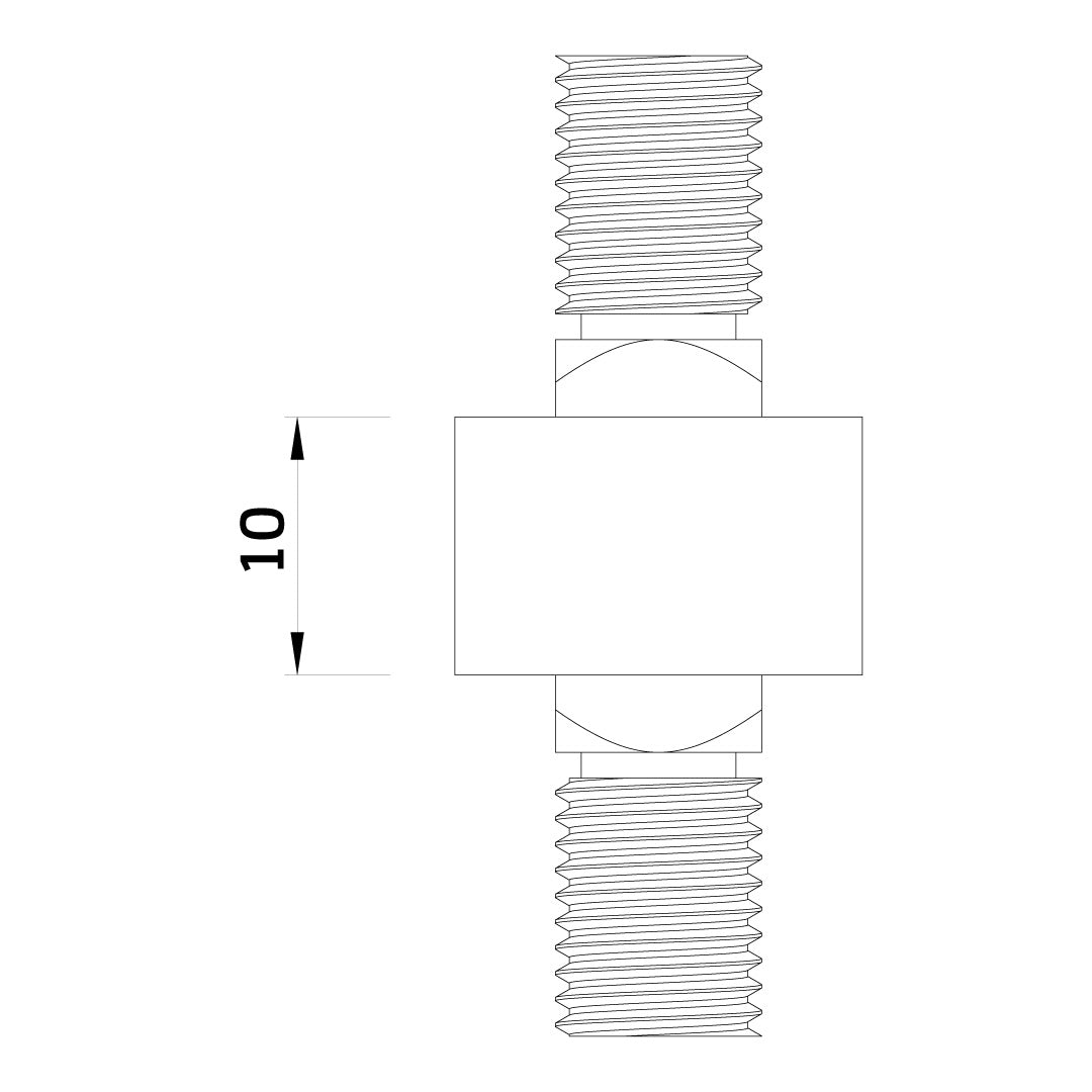Torquata Workbench System Set of 4 Threaded Connectors