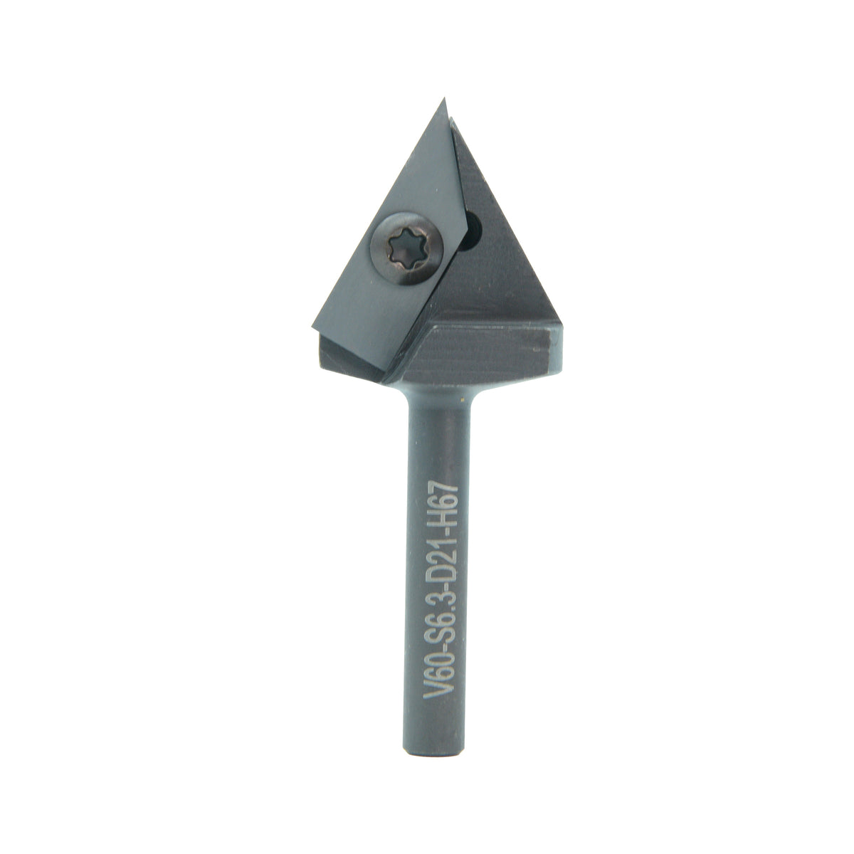 Torquata 60 Degree Carbide Insert V-Groove Router Bit & Replacement Cutters 1/4in Shank
