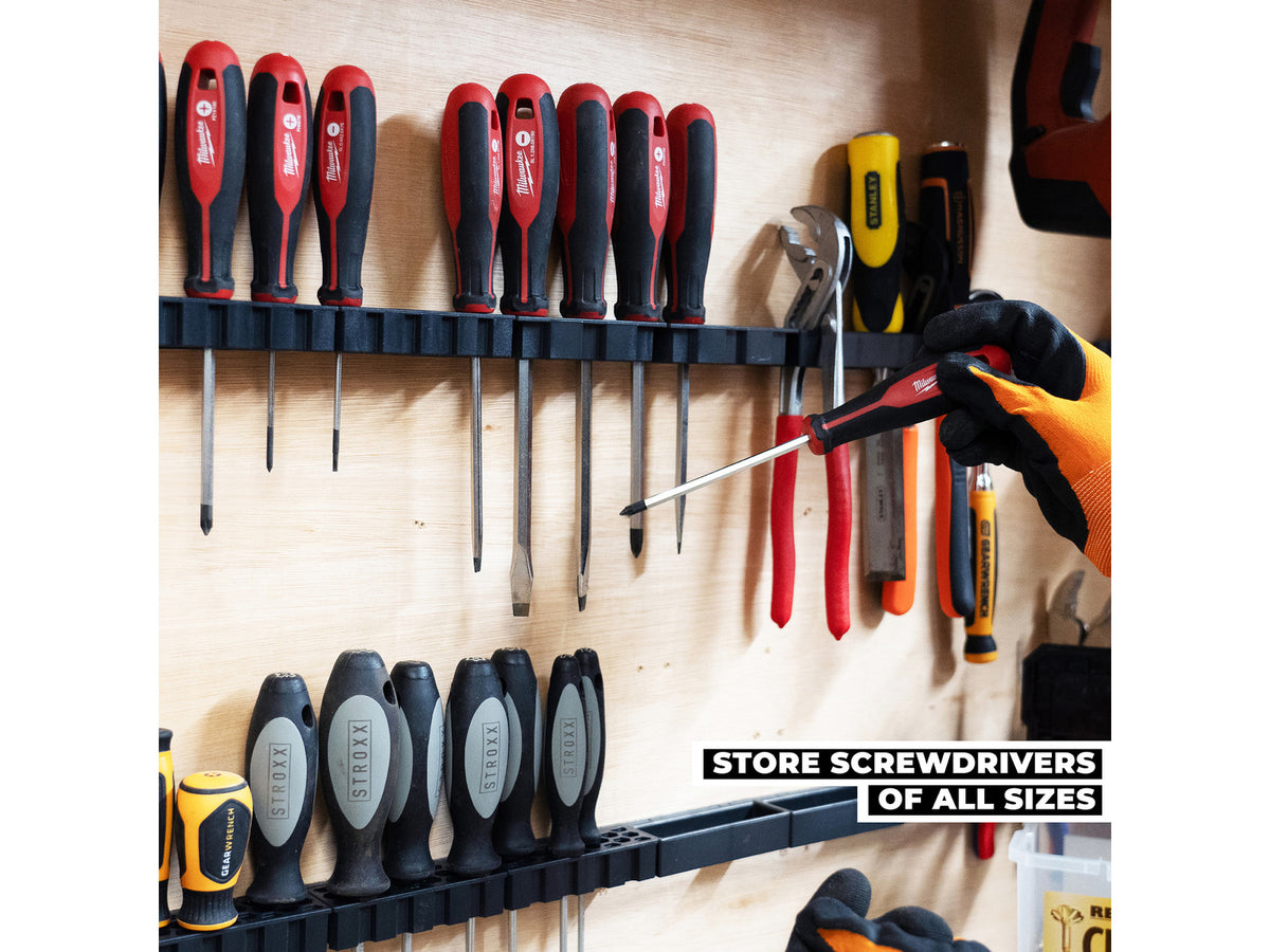 StealthMounts Wall Hive System Screwdriver Rack Pack of 4 Black