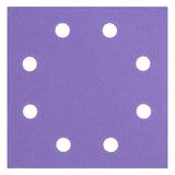 Trend 8-Hole Quarter Sheet Sanding Pads 115 x 115mm 60G/120G/240G Pack of 6