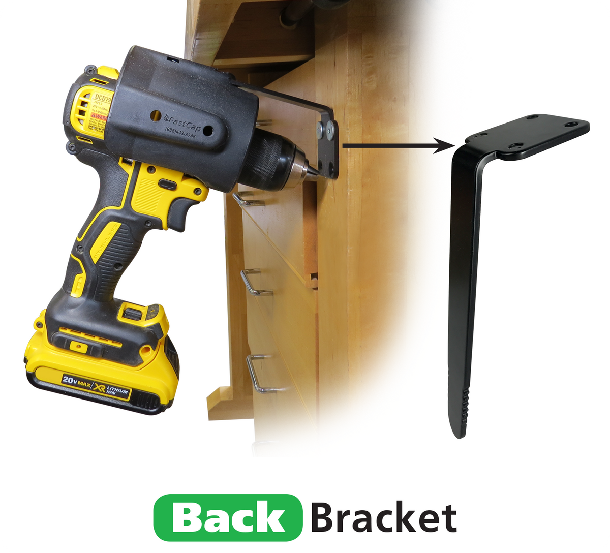 FastCap Screw Gun Holder Starter Kit back bracket installation detail
