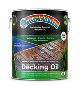 Organoil Standard Decking Oil Classic Clear 4L tin bottle for exterior timber protection