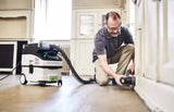 Festool CTM MIDI-I 15L M Class Dust Extractor in use with woodworking tools