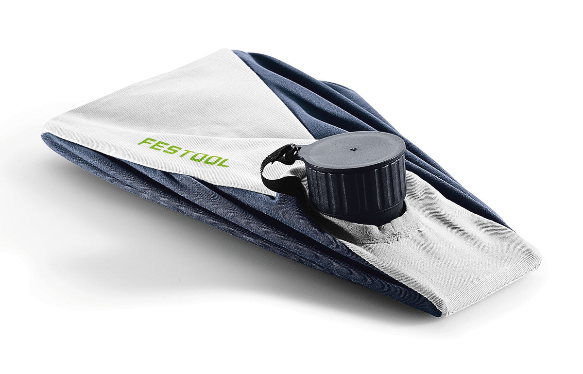 Festool Dust Catch Bag for TSC 55 & HKC 55 Circular Saws, showing the dust collection bag attached to the saw
