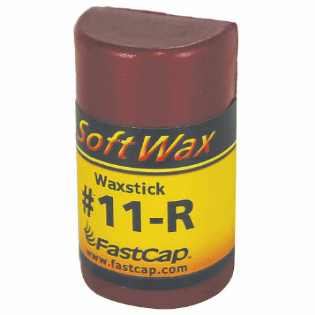 FastCap SoftWax Sticks #11-R Red Finished Wood Putty Filler in use on timber surface
