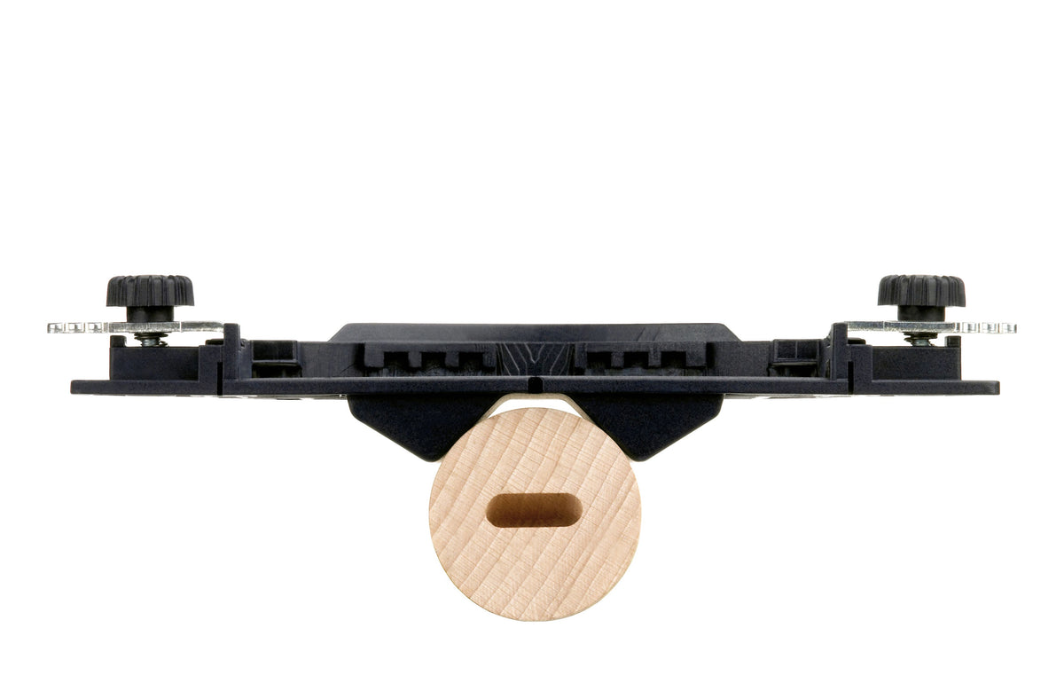 Festool Round Stop Attachment centred on round stock for DF 500 & DF 700 Domino Joiners