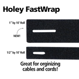 FastCap Holey FastWrap Velcro Organizer 3m Long in two widths, made with durable Velcro for securing wires and cords efficiently