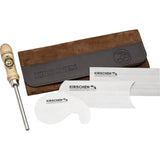 Kirschen Two Cherries Cabinet Scraper Set in Leather Wallet with Burnisher