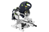 Festool KS 120R Set KAPEX 260mm Slide Compound Mitre Saw in action, cutting precise angles
