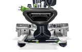 Festool KS 60 KAPEX 216mm Mitre Saw with LED Spotlight in action, showcasing precision and mobility