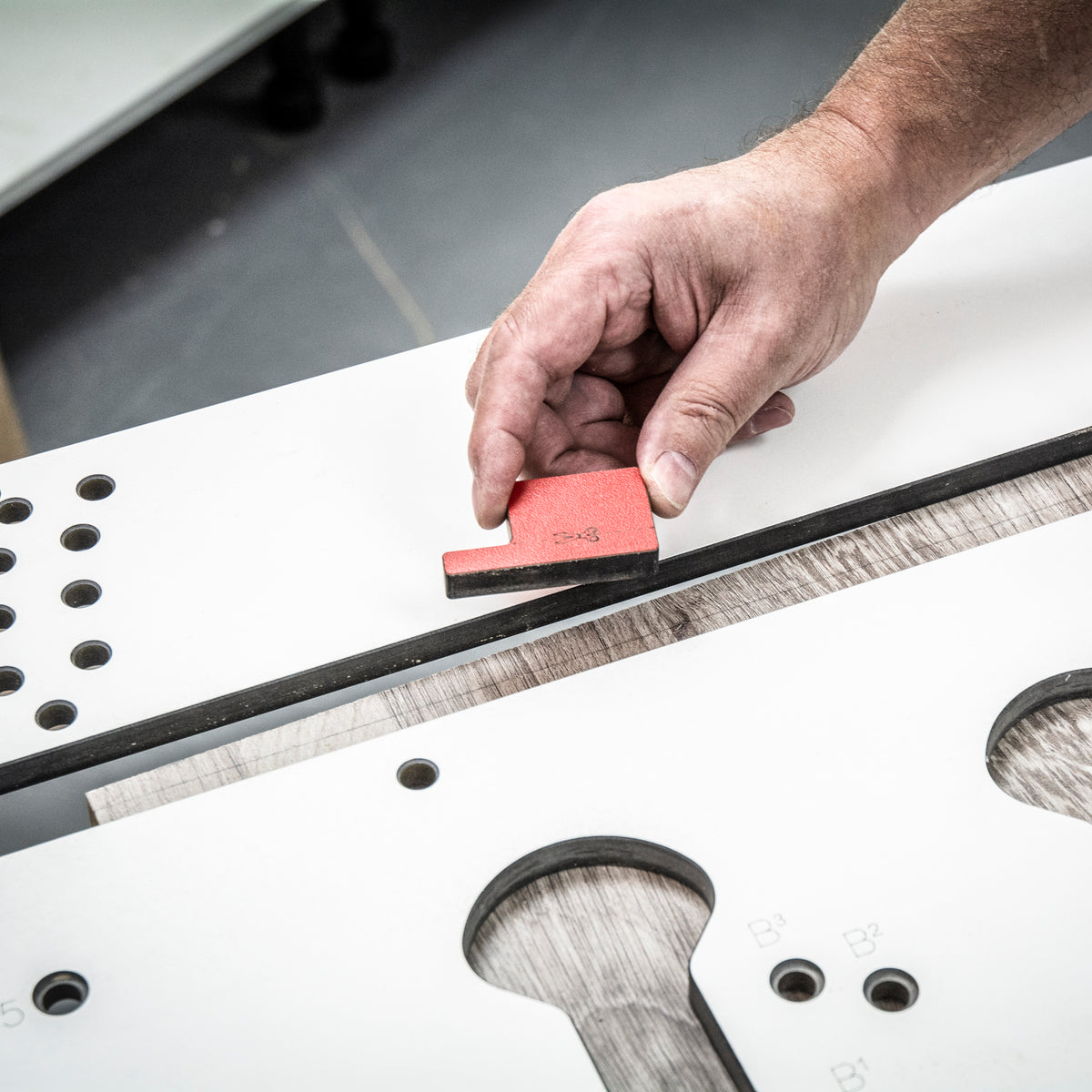 Trend 700mm Kitchen Worktop Router Jig, showing precise CNC-machined HPL construction