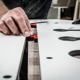 Trend 700mm Professional Kitchen Worktop Router Jig featuring precision CNC-machined Compact Grade HPL