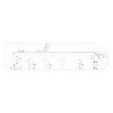 Trend 950mm Professional Kitchen Worktop Router Jig - Close-up view of CNC-machined Compact Grade Laminate surface