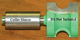 Torquata Router Collet Adaptor Sleeve Reducers 1/2in to 1/4in, precision-crafted for seamless router bit compatibility