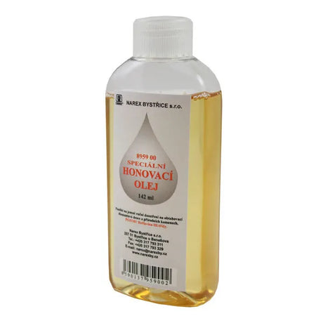 Narex Stone Honing Oil 142mL bottle for precision sharpening lubrication on woodworking tools