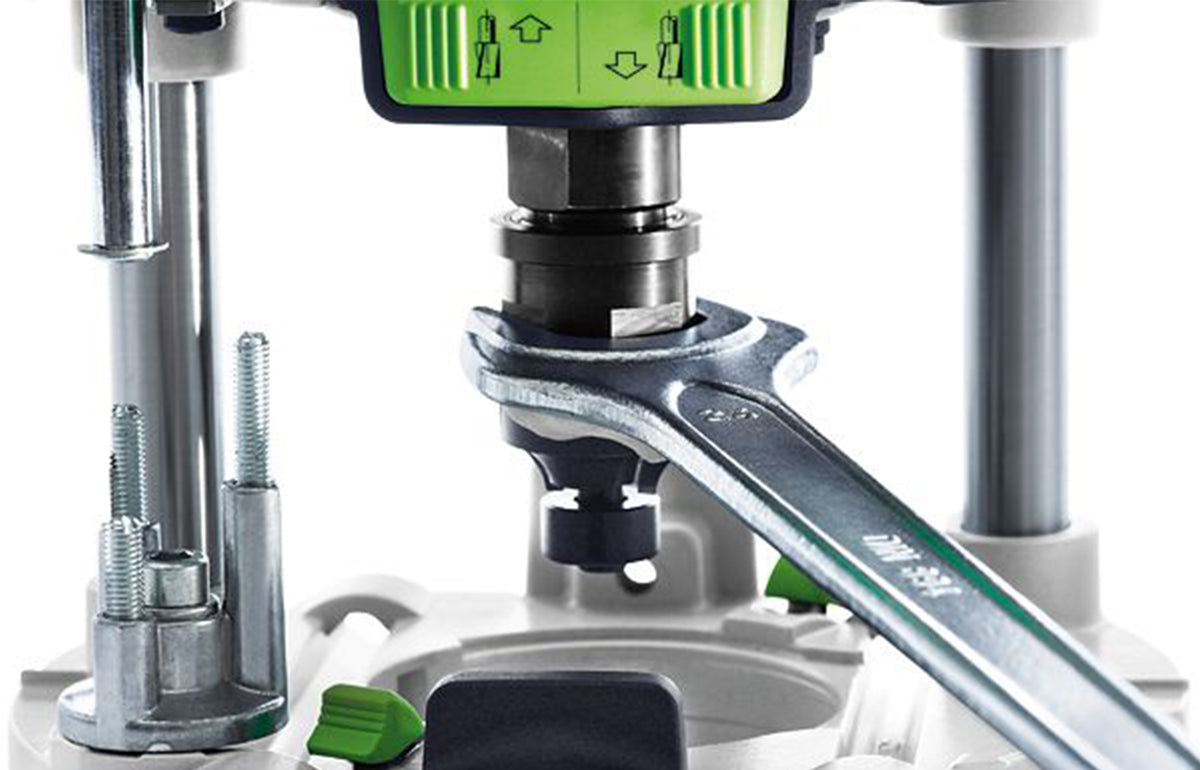Festool OF 2200 80mm Plunge Router in Systainer, showcasing its robust design and ergonomic features