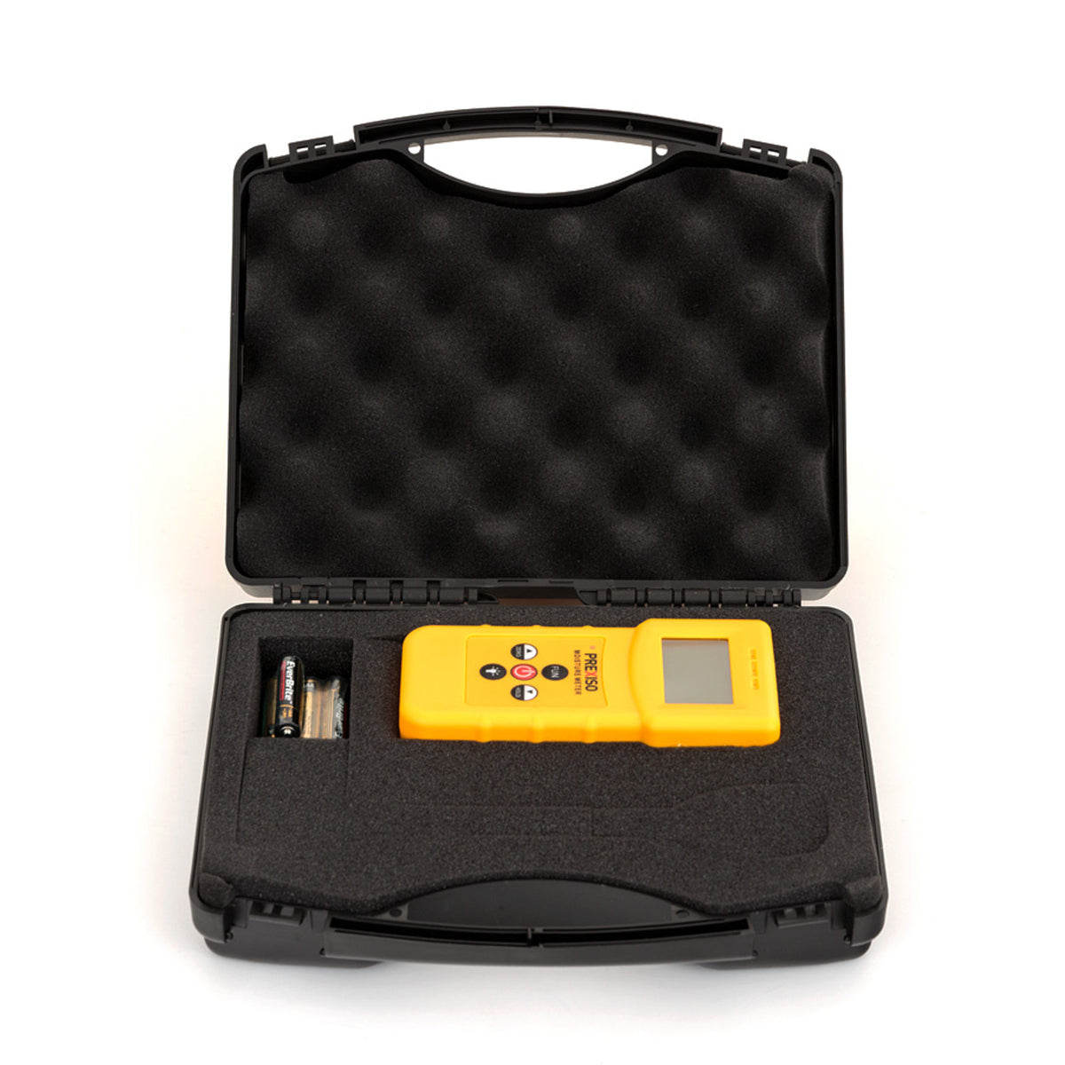 Prexiso Moisture Meter Pinless Inductive in-use on timber slab