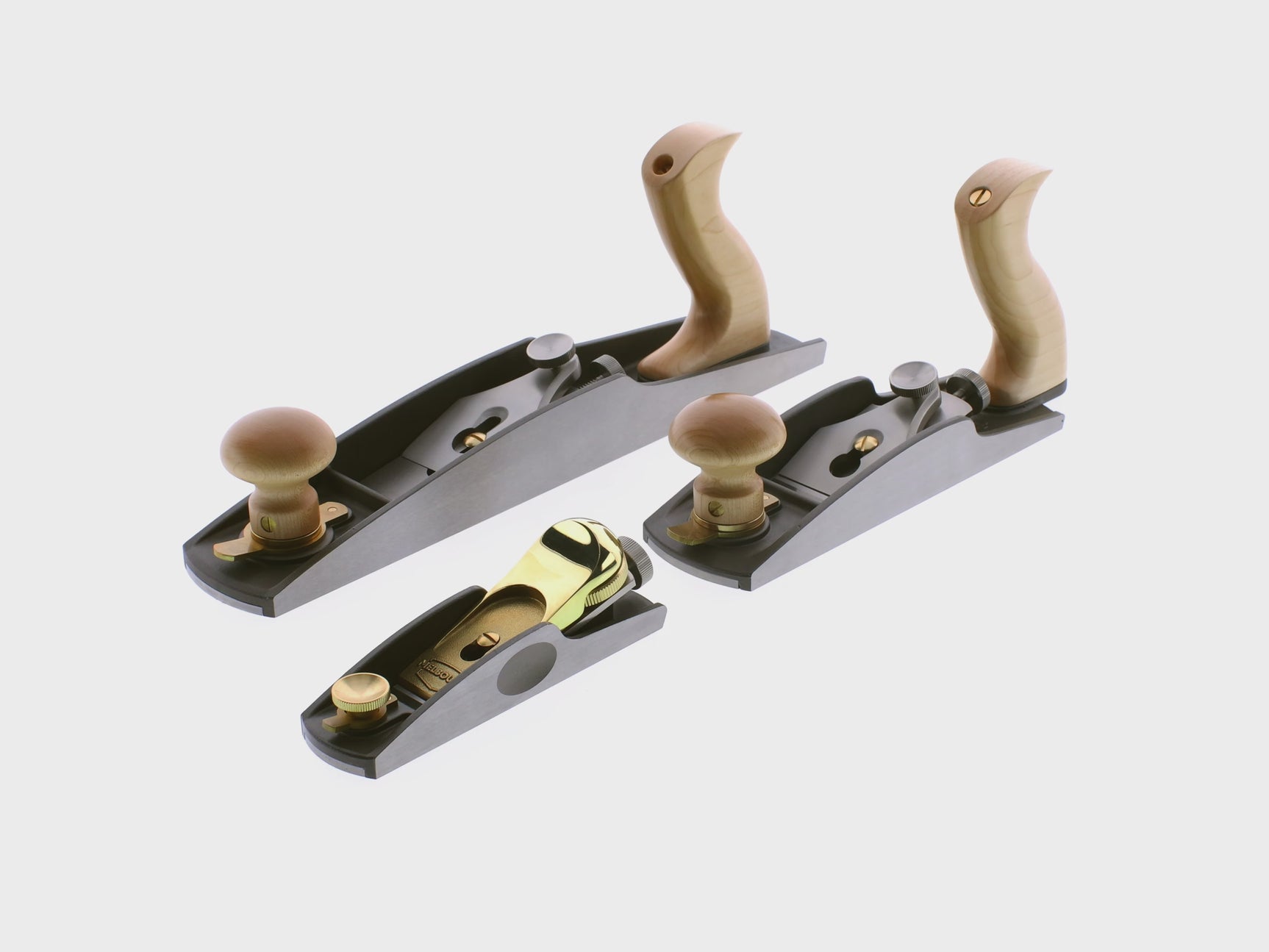Melbourne Tool Company Low Angle Block, Jack & Smoothing Hand Plane Set